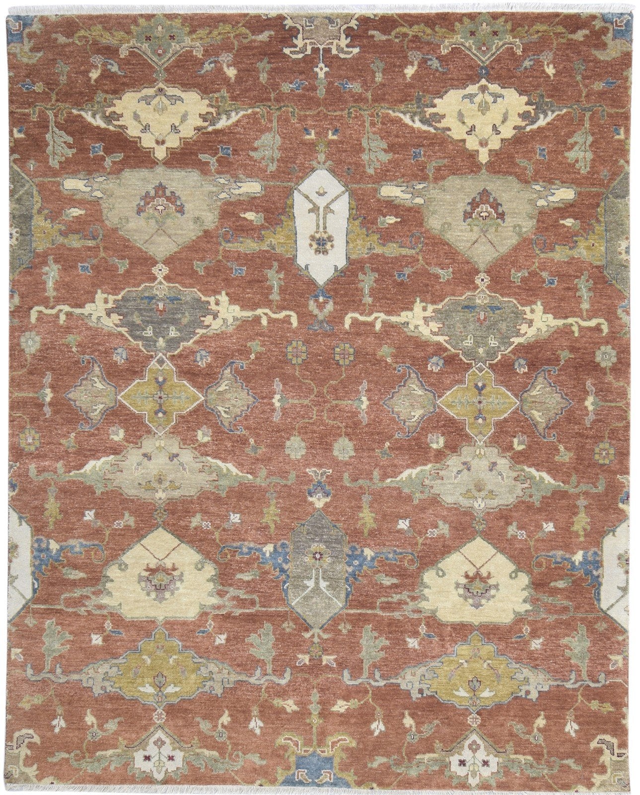 Rust Wool Rug 8' X 9' Persian Hand Knotted Serapi Oriental Large Carpet   7864498094229