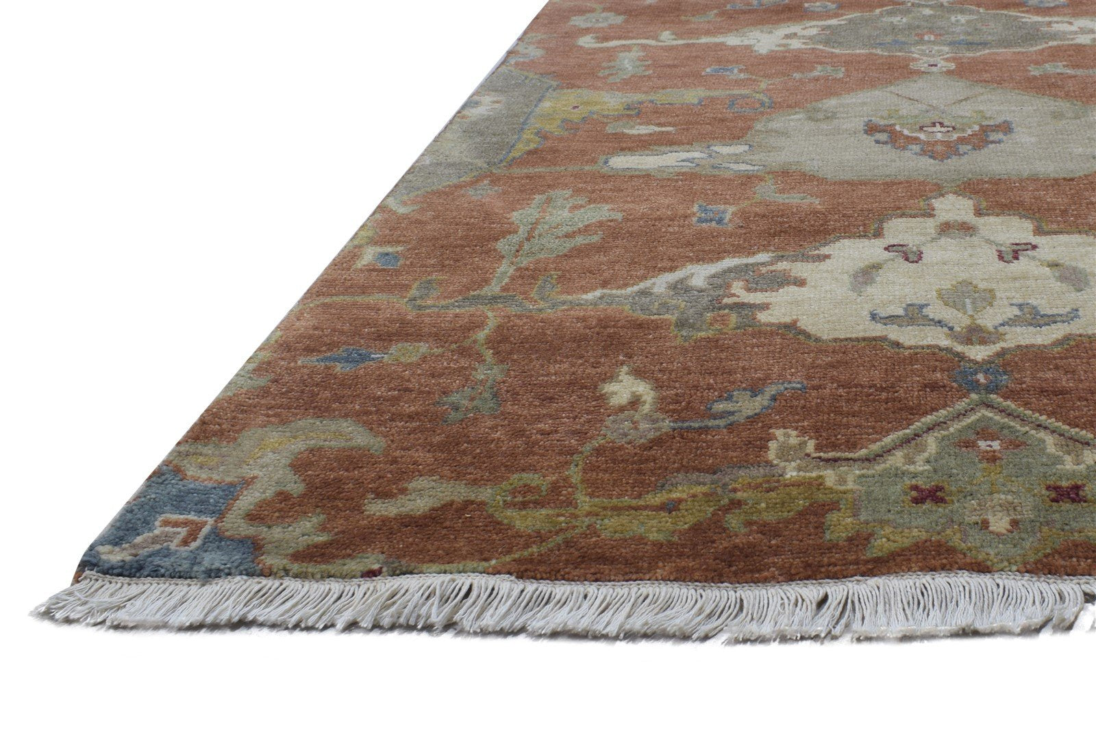 Rust Wool Rug 8' X 9' Persian Hand Knotted Serapi Oriental Large Carpet   7864498094229