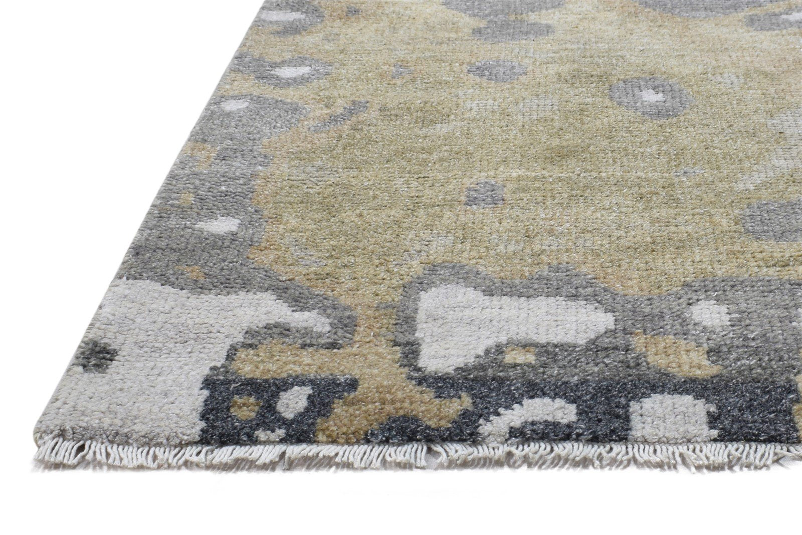 Sage Wool Rug 3' X 5' Modern Hand Knotted Scandinavian Abstract Small Carpet   7864321769621
