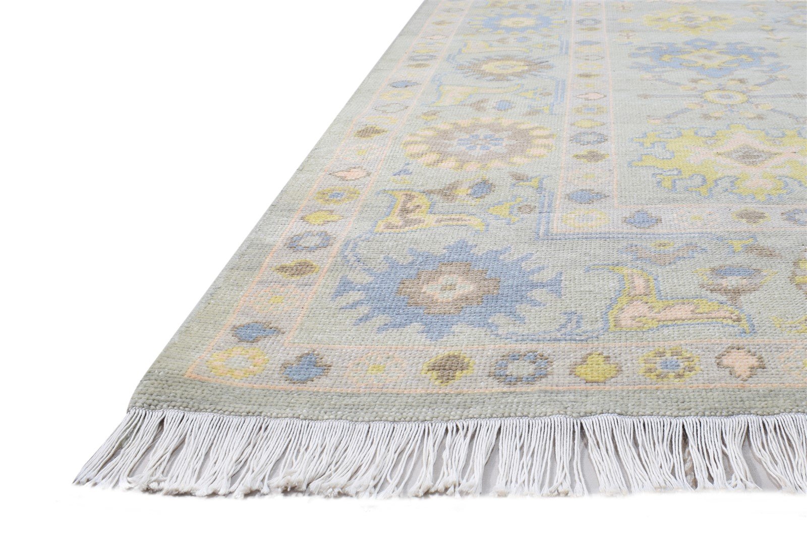 Sage Wool Rug 8' X 10' Persian Hand Knotted Oushak Oriental Large Carpet   7864574050453