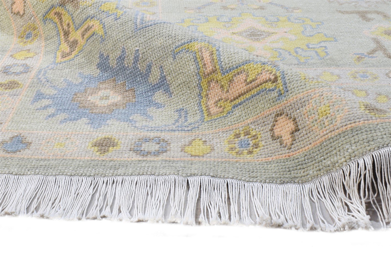 Sage Wool Rug 8' X 10' Persian Hand Knotted Oushak Oriental Large Carpet   7864574050453