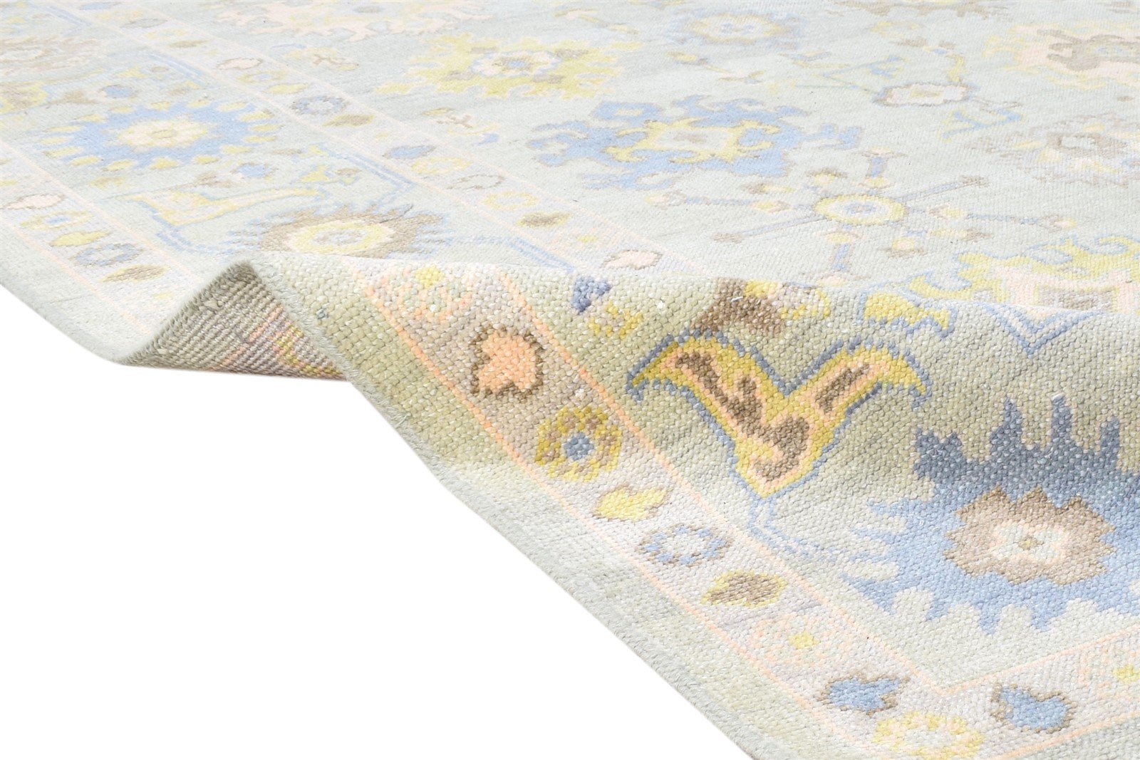 Sage Wool Rug 8' X 10' Persian Hand Knotted Oushak Oriental Large Carpet   7864574050453