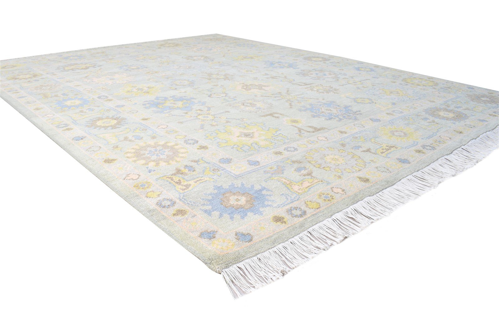 Sage Wool Rug 8' X 10' Persian Hand Knotted Oushak Oriental Large Carpet   7864574050453