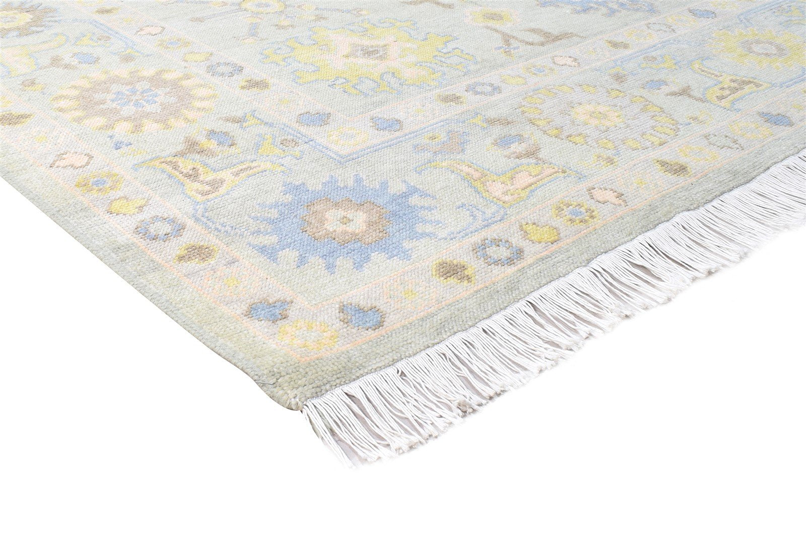 Sage Wool Rug 8' X 10' Persian Hand Knotted Oushak Oriental Large Carpet   7864574050453