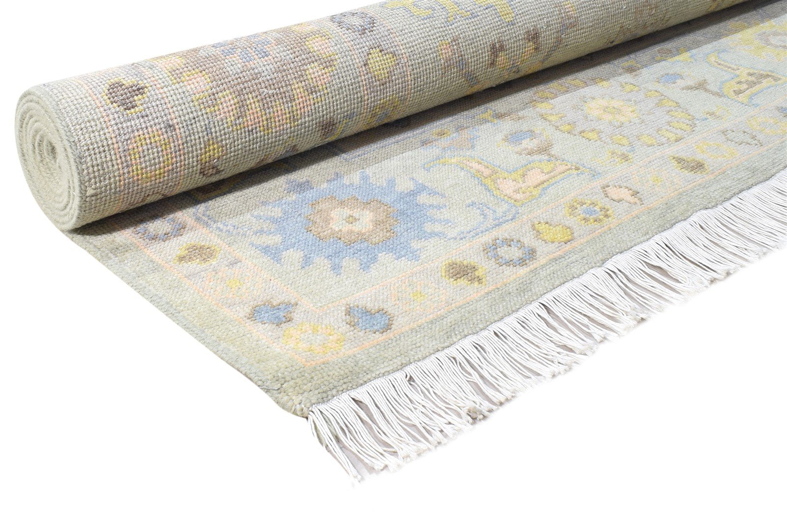 Sage Wool Rug 8' X 10' Persian Hand Knotted Oushak Oriental Large Carpet   7864574050453