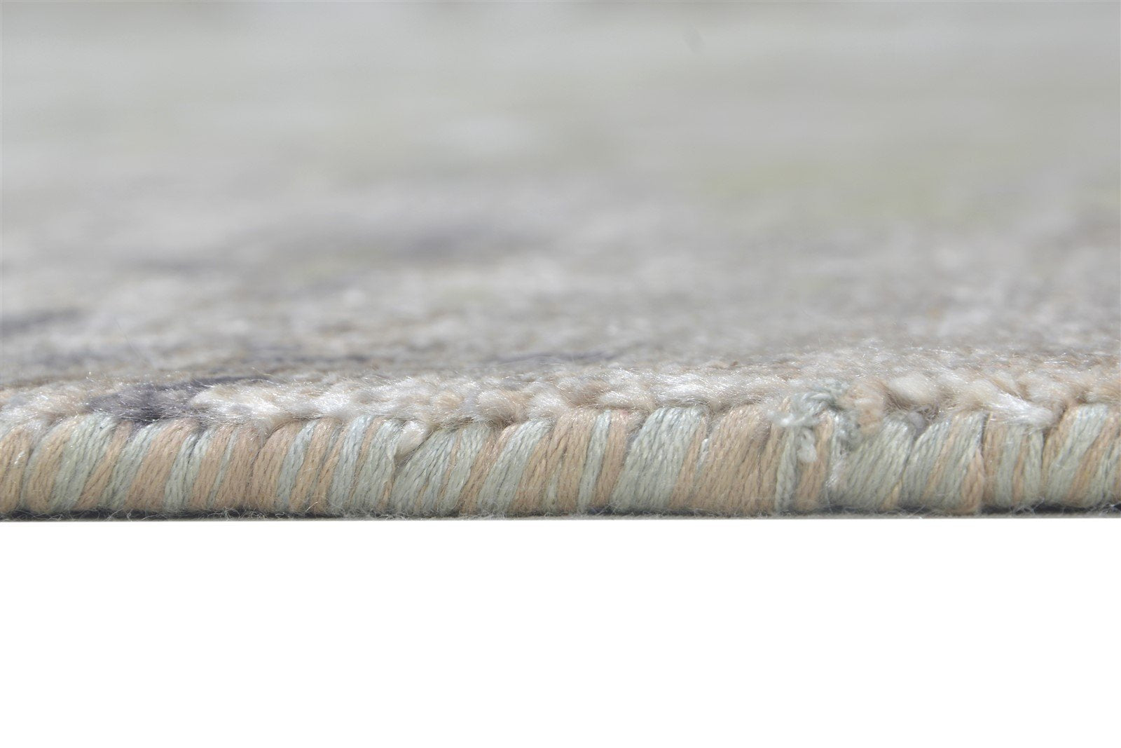 Sage Wool / Silk Rug 8' X 10' Modern Hand Knotted Indian Abstract Large Carpet   7864319410325