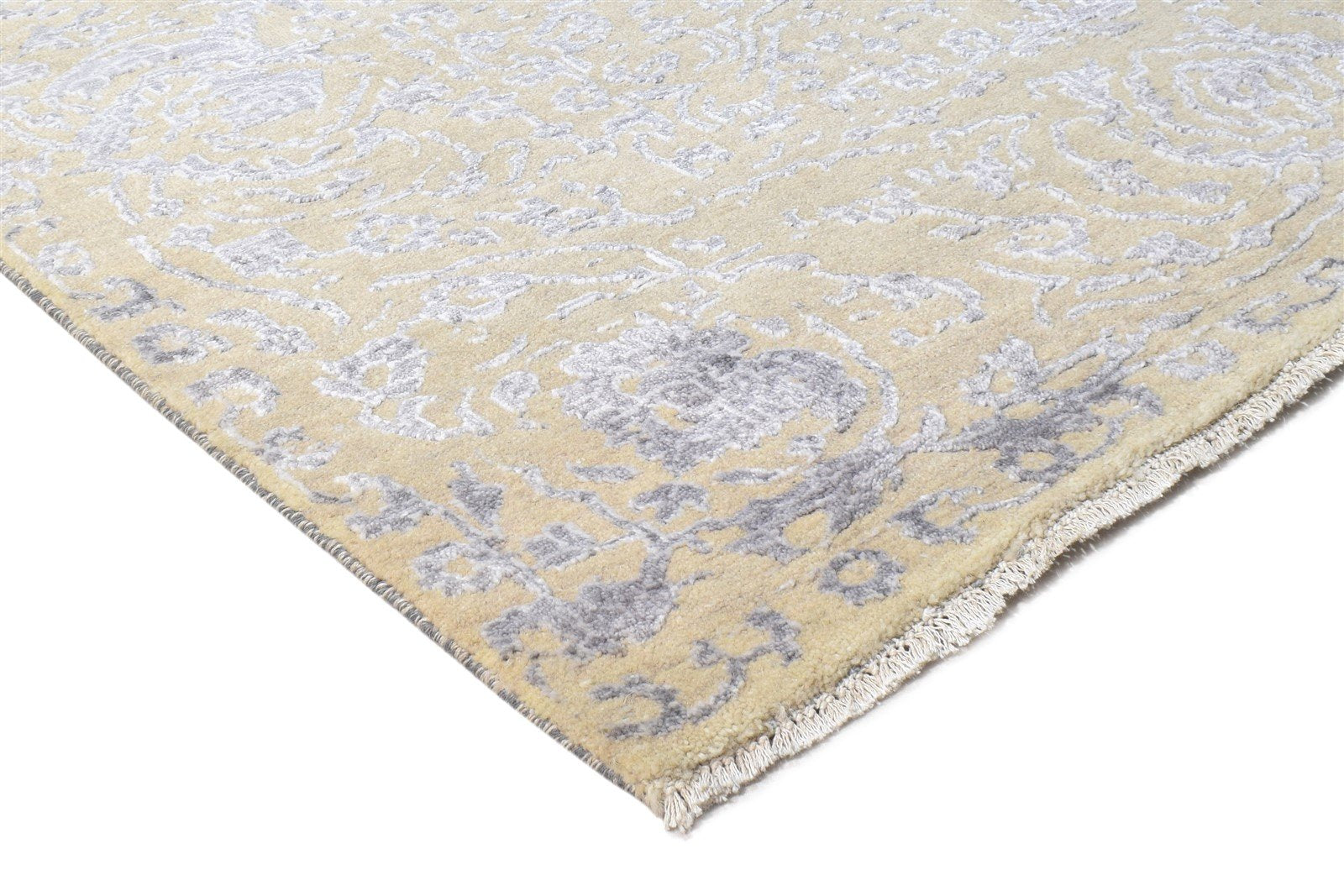 Sage Wool / Silk Rug 8' X 10' Persien Hand Knotted Kashan Oriental Large Carpet   7864810668181