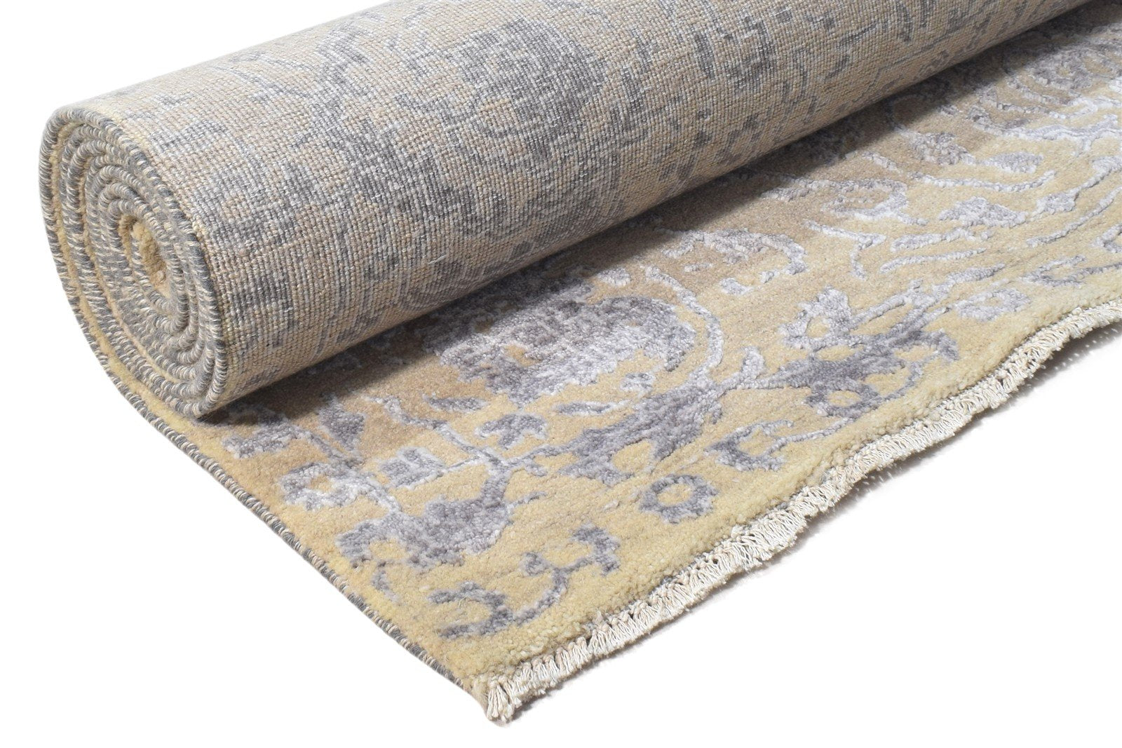 Sage Wool / Silk Rug 8' X 10' Persien Hand Knotted Kashan Oriental Large Carpet   7864810668181