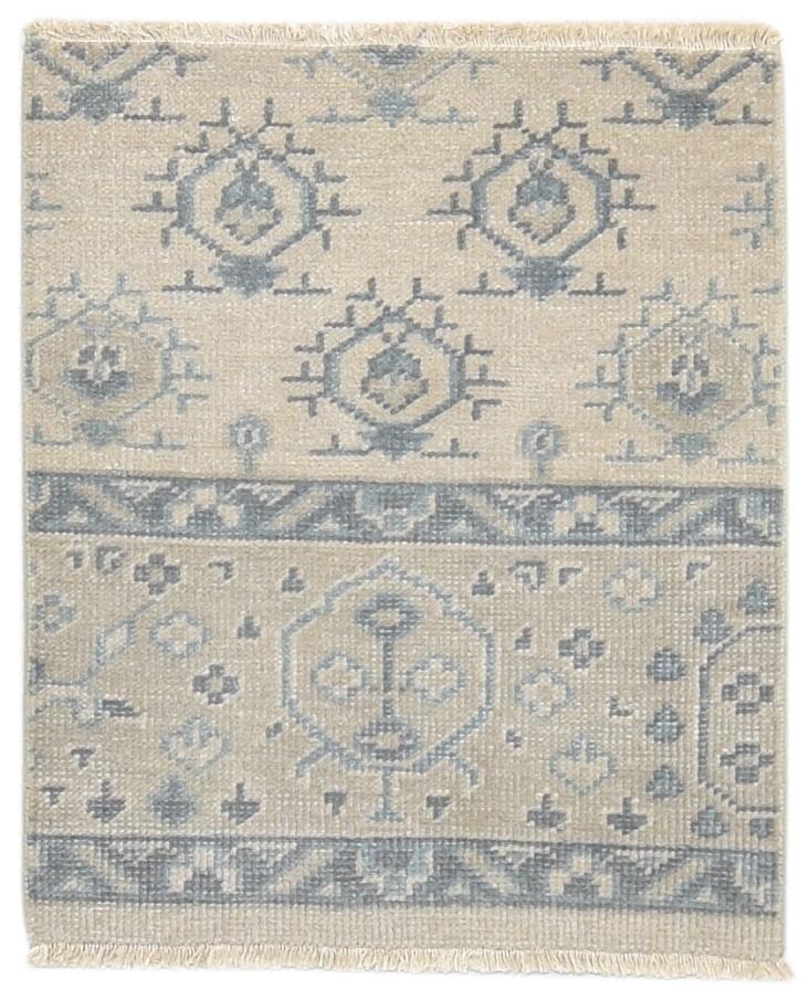 Sand Wool Rug 2' X 2' Persian Hand Knotted Bokhara Oriental Small Carpet   7864837177493