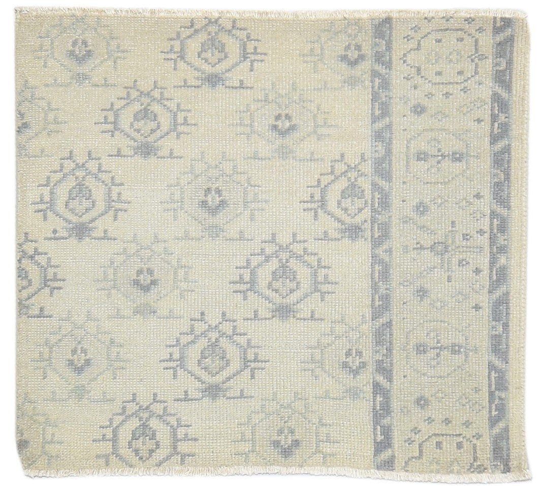 Sand Wool Rug 3' X 3' Persian Hand Knotted Bokhara Oriental Small Carpet   7864840487061