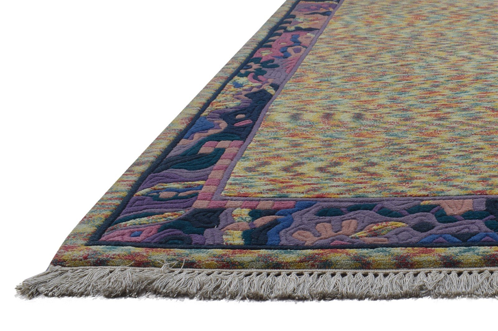 Sand Wool Rug 4' X 6' Modern Hand Knotted Bohemian Oriental Room Size Carpet   7864891932821