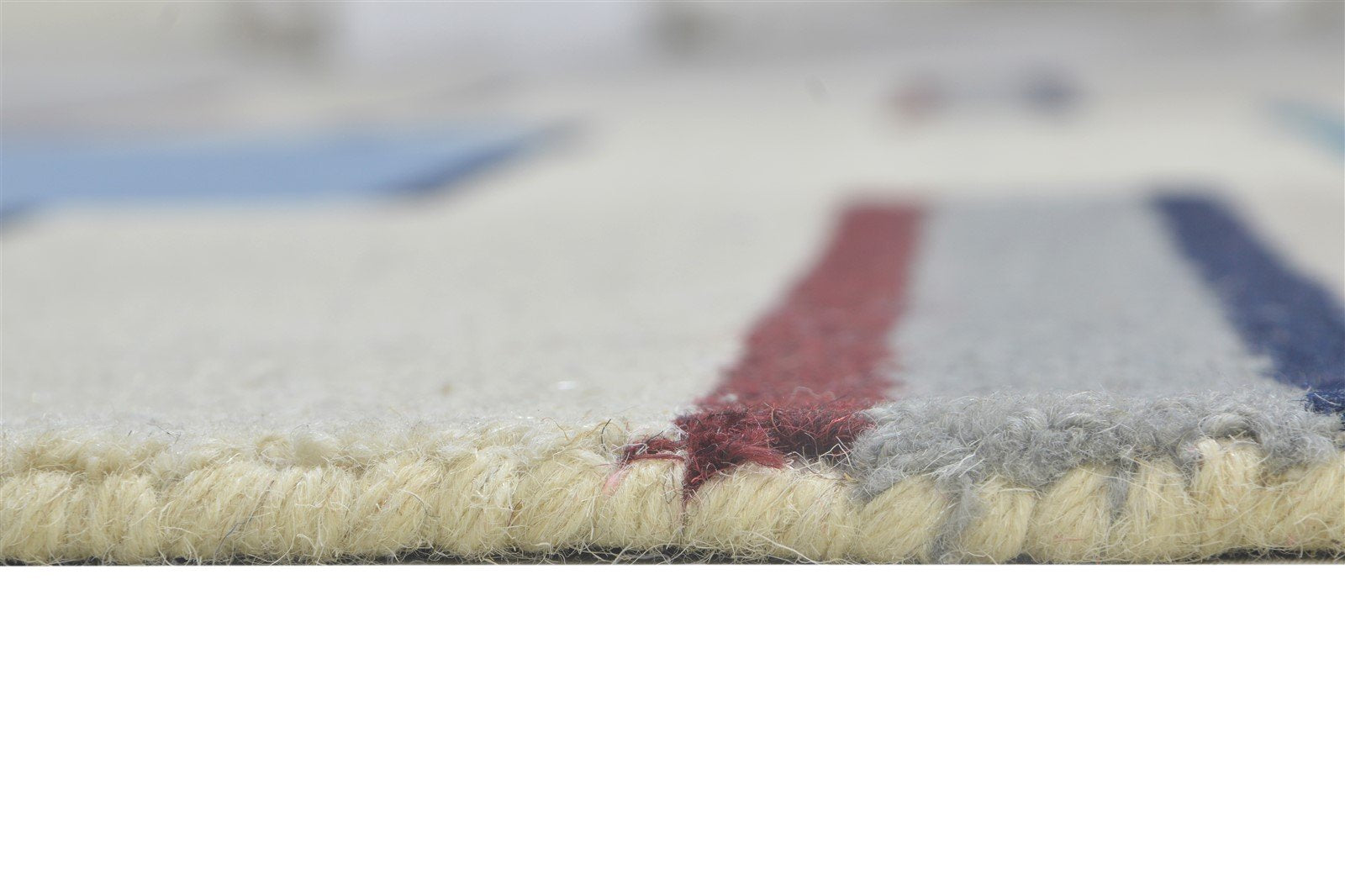 Bibbie Sand Wool Rug 5' X 8' Modern Hand Tufted Scandinavian Striped   7864282546325