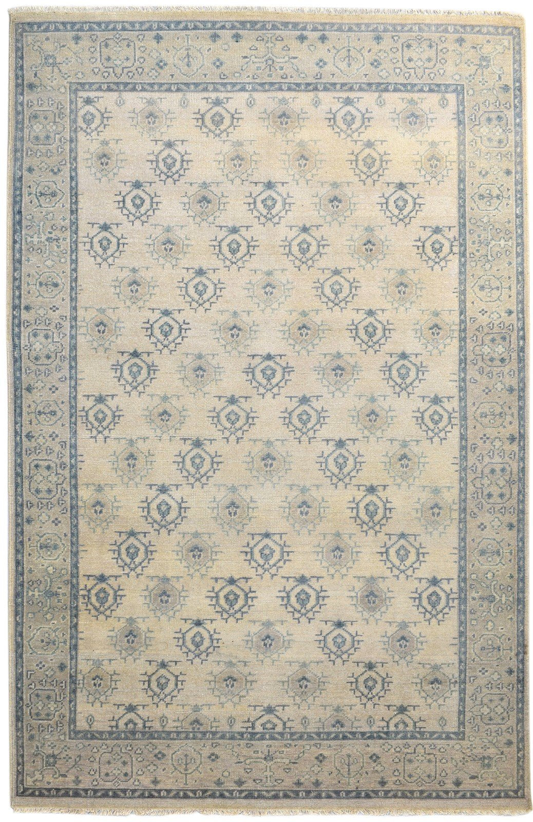 Sand Wool Rug 6' X 9' Persian Hand Knotted Bokhara Oriental Room Size Carpet   7860690911381