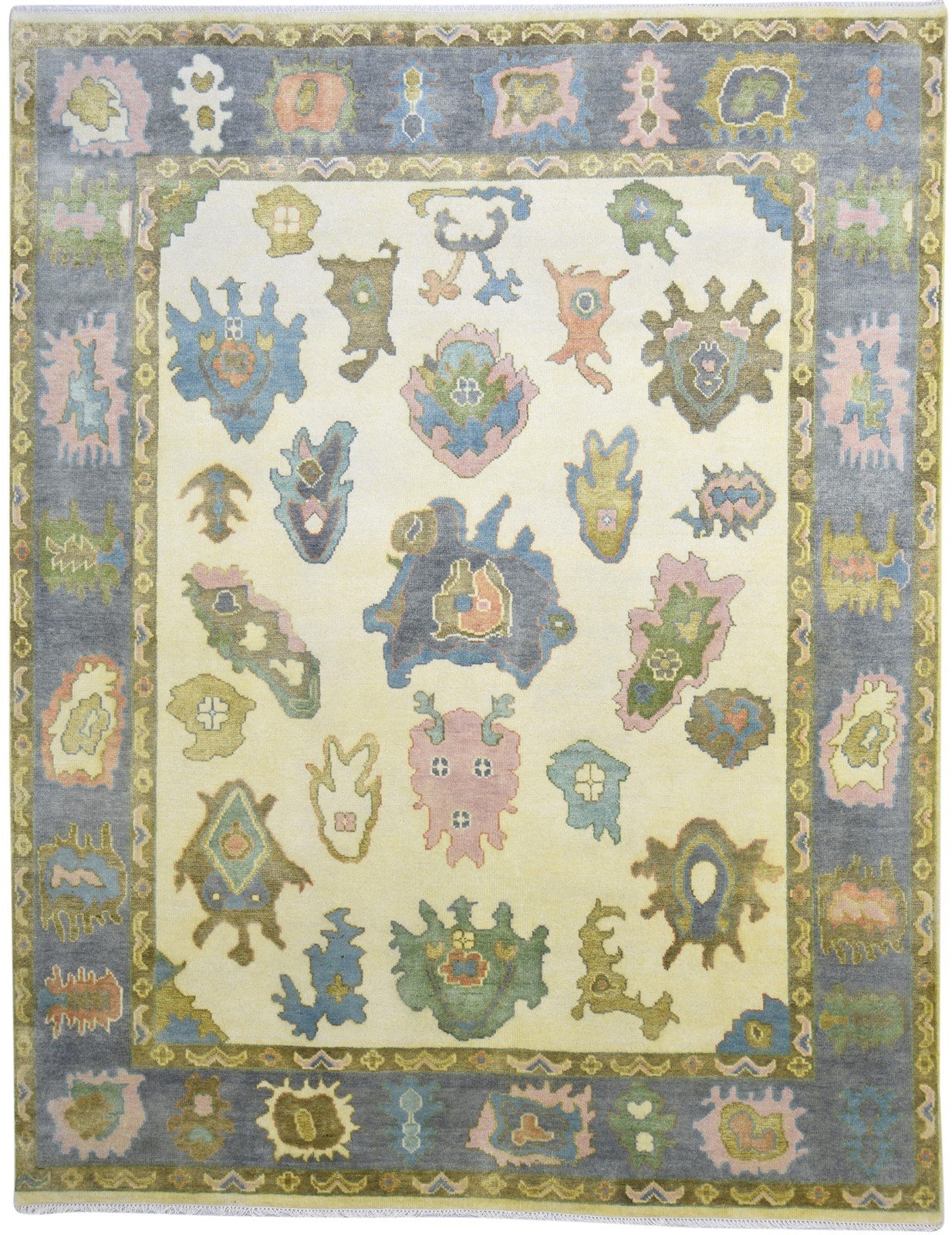 Sand Wool Rug 8' X 10' Persian Hand Knotted Oushak Oriental Large Carpet   7864182669461