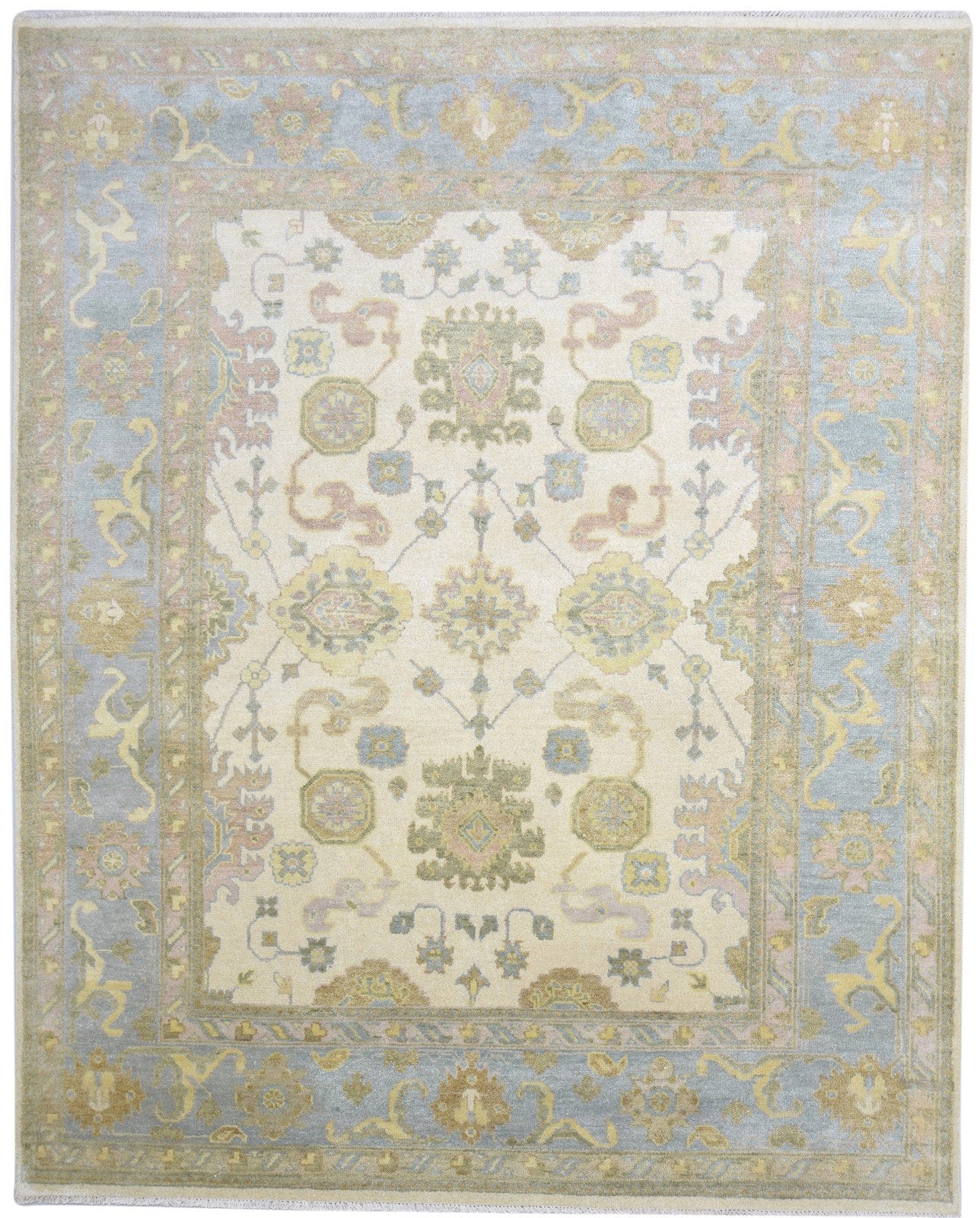 Sand Wool Rug 8' X 10' Persian Hand Knotted Oushak Oriental Large Carpet   7864184045717