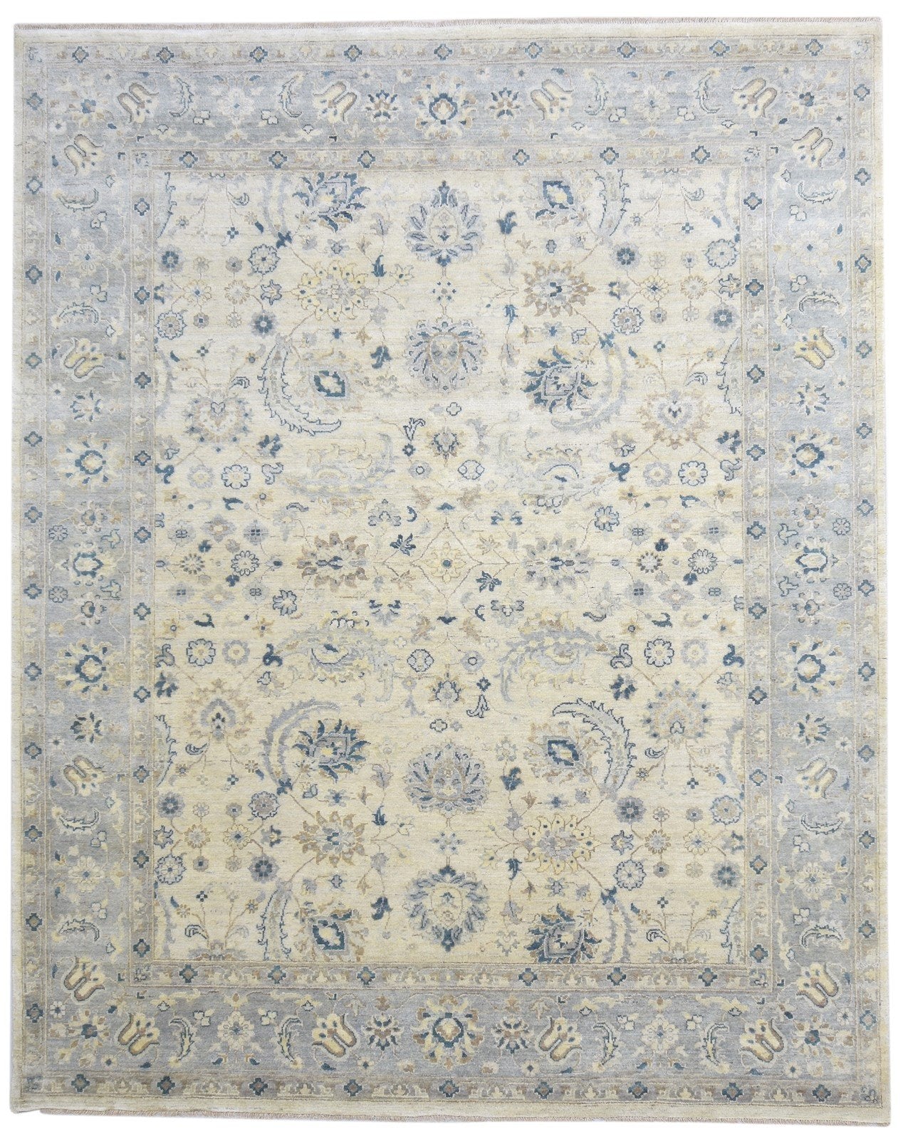 Sand Wool Rug 8' X 10' Persien Hand Knotted Kashan Oriental Large Carpet   7864318001301