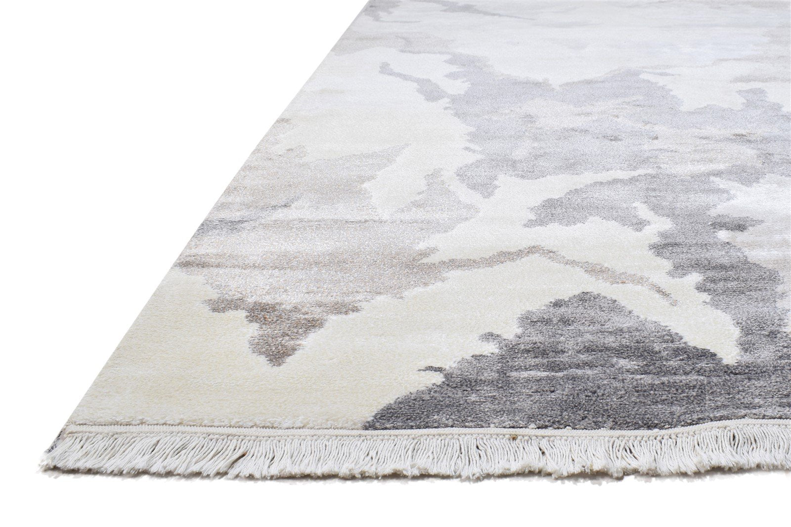 Sand Wool / Silk Rug 5X8 Modern Hand Knotted Indian Abstract Room Size Carpet   7864239325333