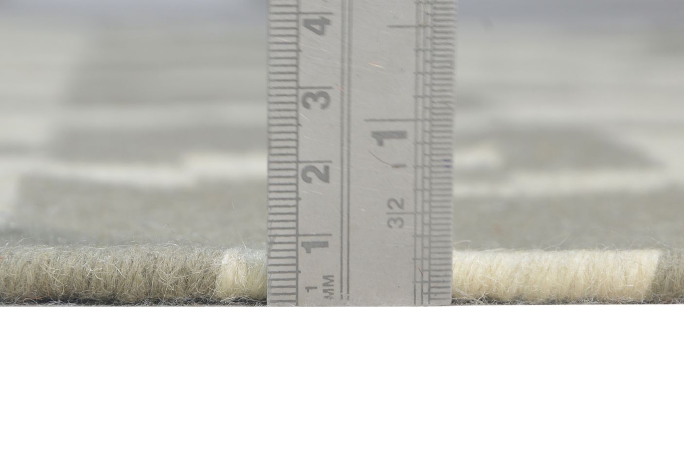 Shana Dhurrie Off-White Wool Rug 4' X 6' Modern American Houndstooth   7865076252821