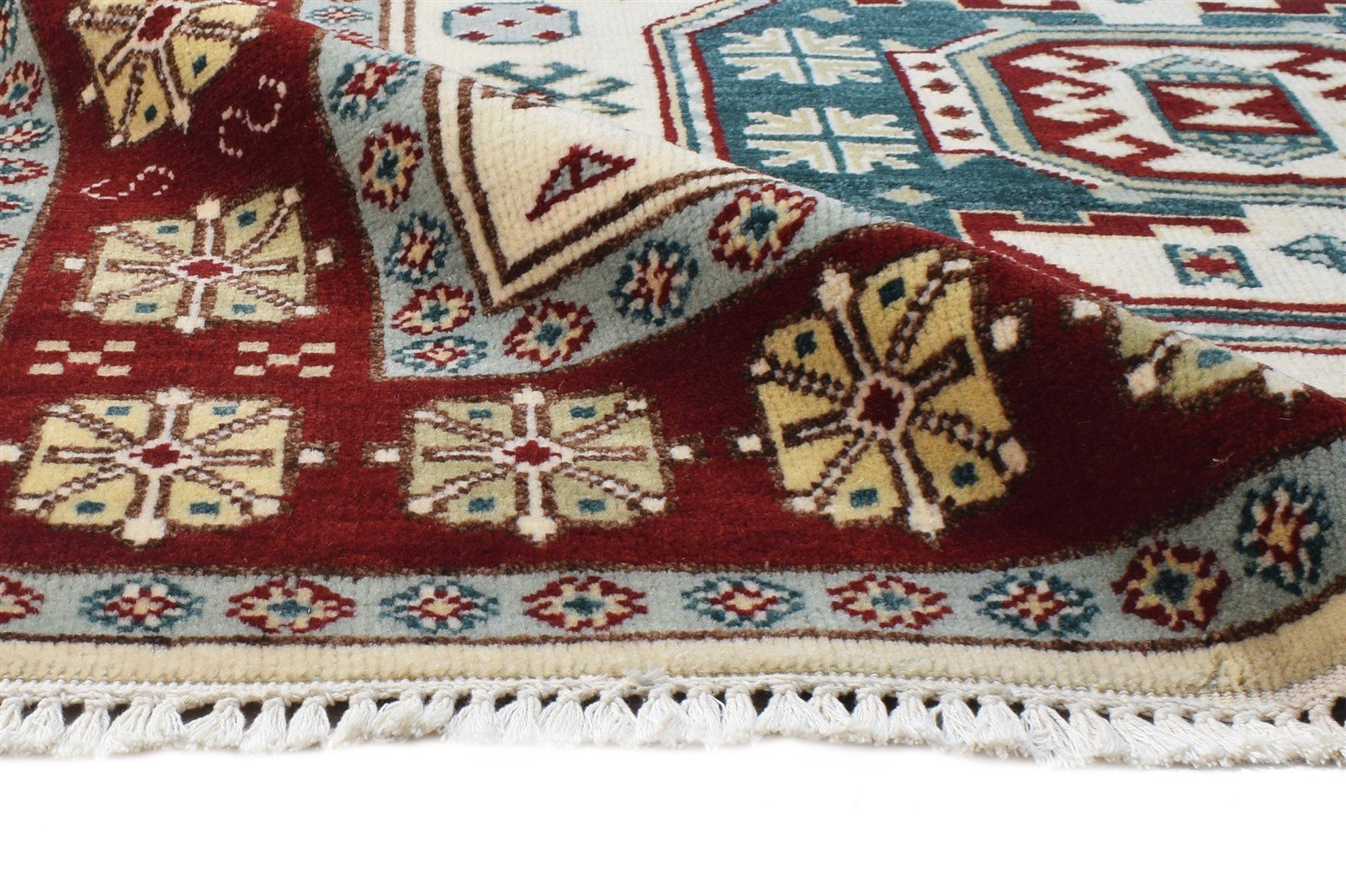 Sheryl Wool Cream Rug 5' X 8' Persien Hand Knotted Kazak Oriental   7865128943765