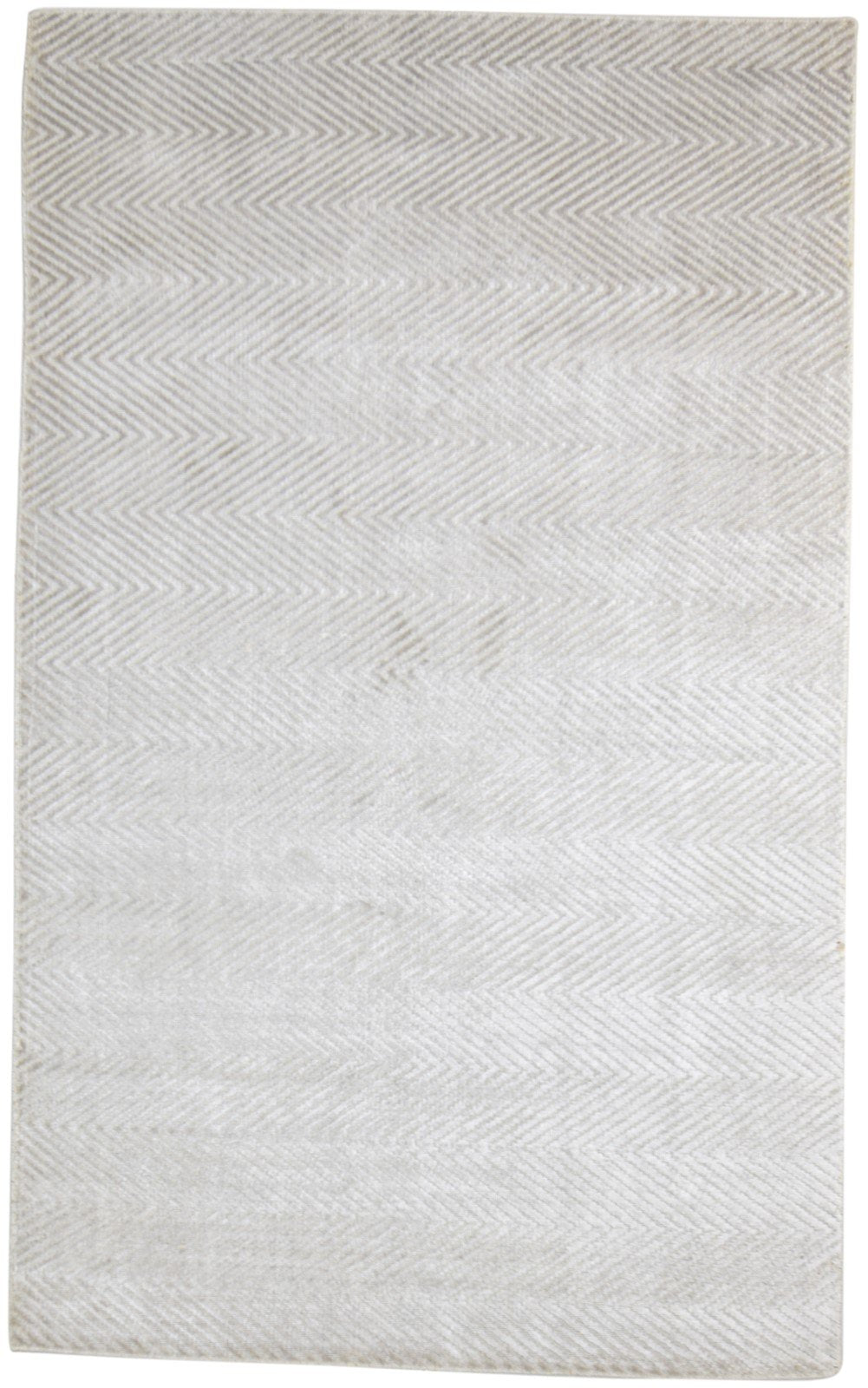 Silk Beige Rug 5' X 8' Modern Handloom Scandinavian Diamond Room Size Carpet   7864513659029