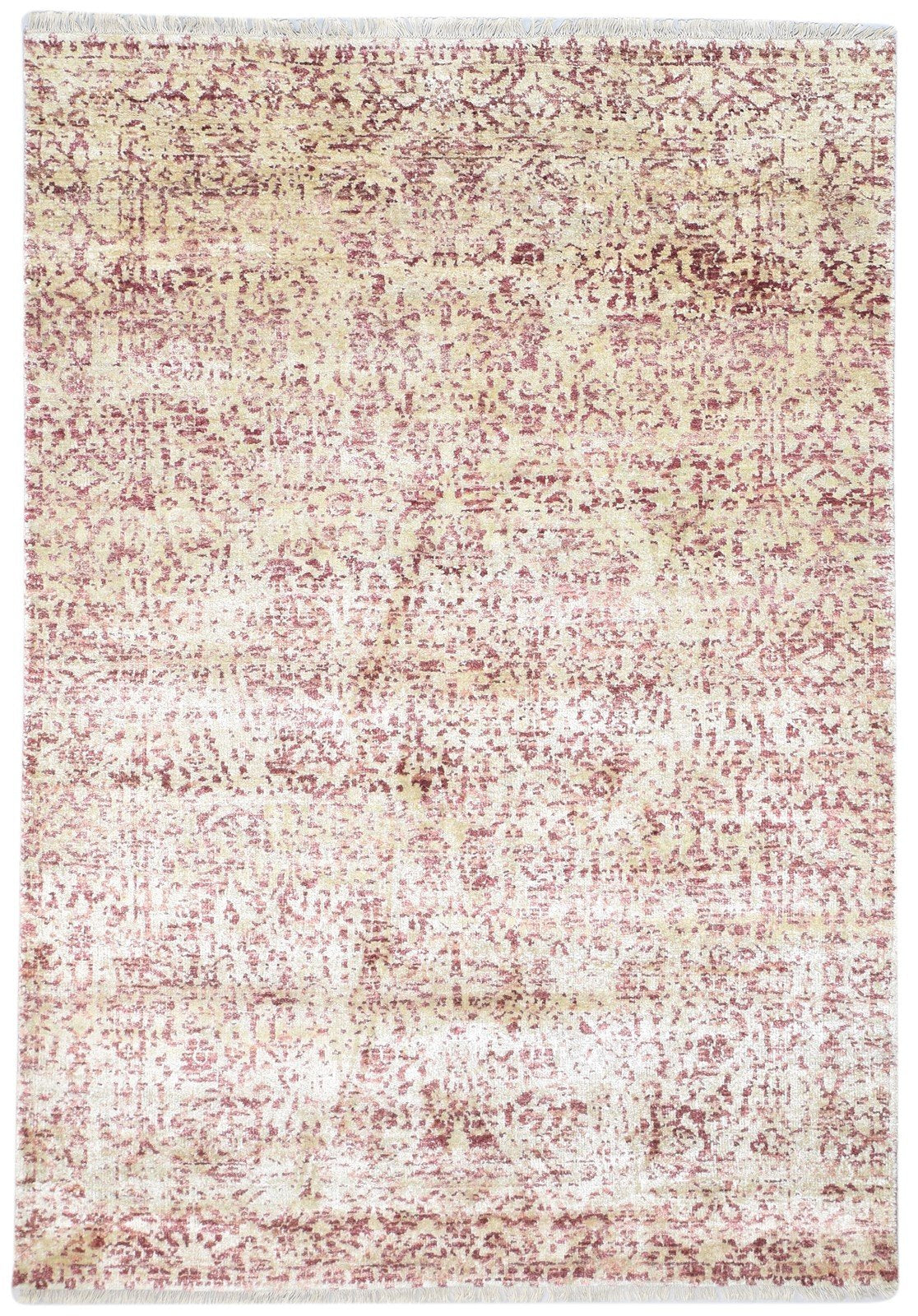 Silk Beige Rug 6' X 8' Modern Hand Knotted Bohemian Oriental Room Size Carpet   7864099405973