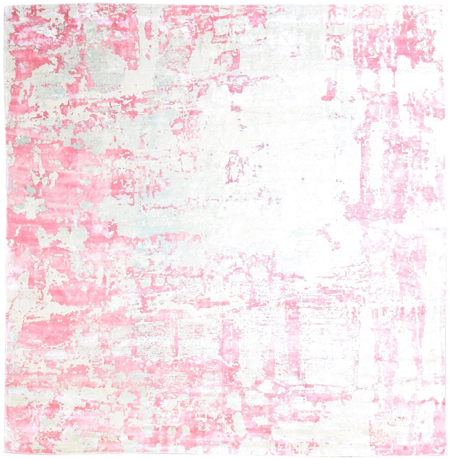 Silk Beige Rug 9' X 9' Modern Handloom American Abstract Large Carpet   7865148997781