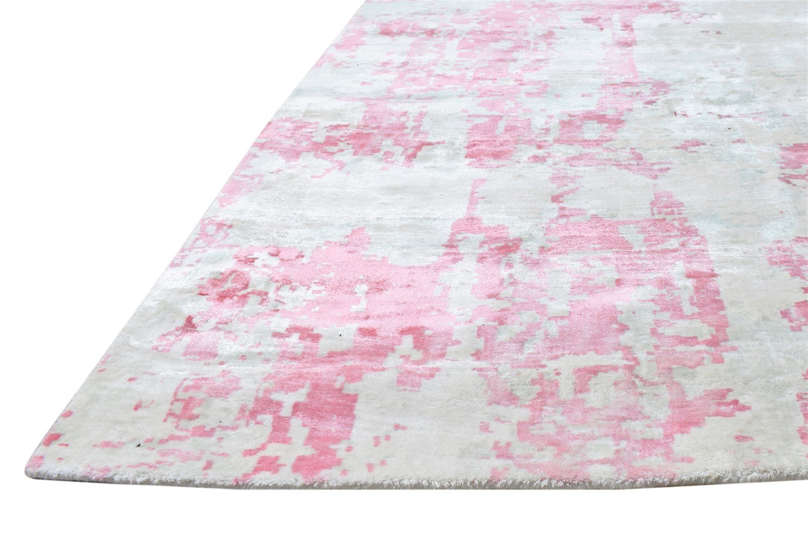 Silk Beige Rug 9' X 9' Modern Handloom American Abstract Large Carpet   7865148997781