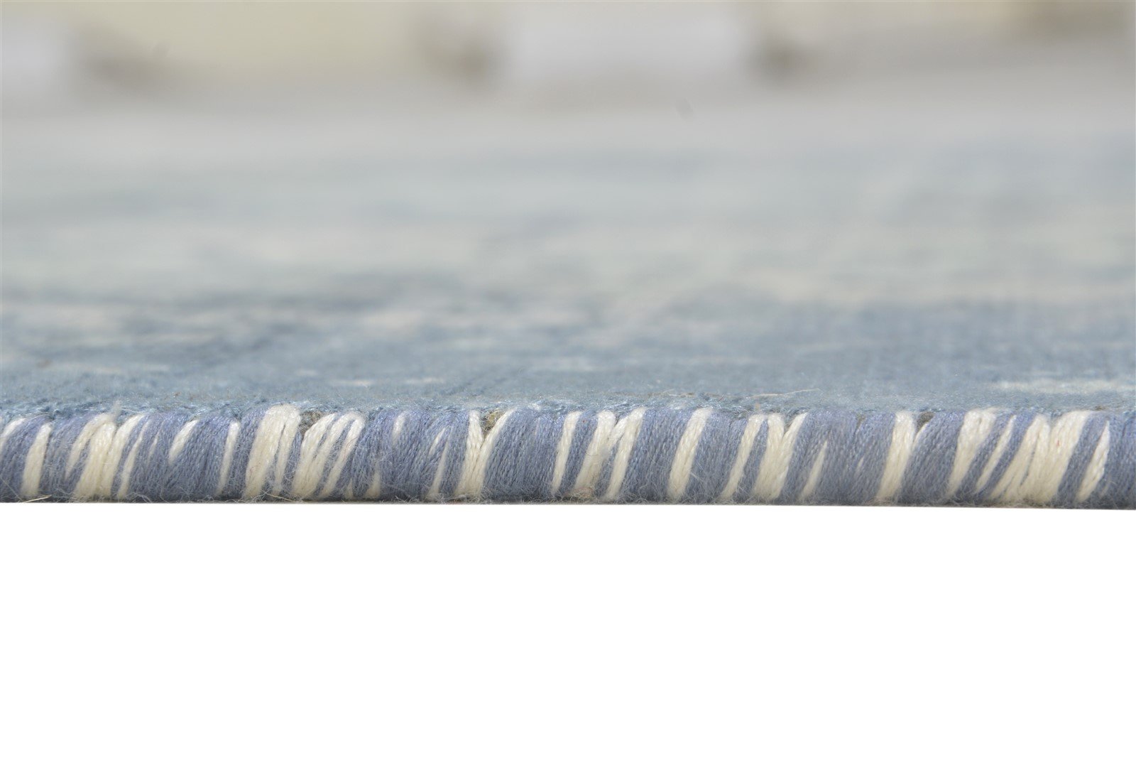 Silk Blue Rug 5' X 7' Modern Handloom Indian Abstract Room Size Carpet   7864156422293