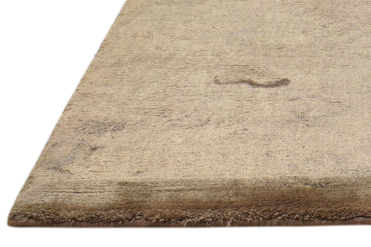 Silk Brown Rug 2' X 3' Modern Handloom French Floral Small Carpet   7860697989269