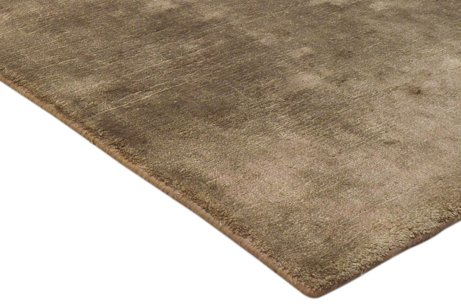 Hinda Silk Brown Rug 2' X 3' Modern Handloom Scandinavian Solid   7860698185877