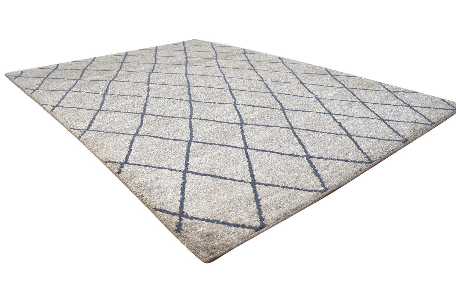 Silk Brown Rug 5' X 7' Modern Hand Knotted Moroccan Diamond Room Size Carpet   7864227004565