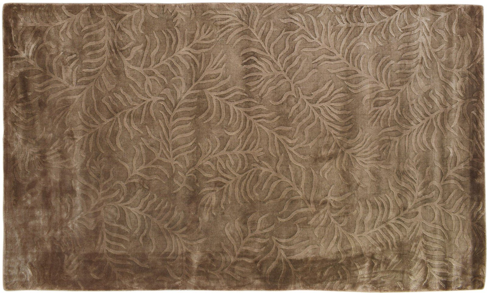 Silk Brown Rug 5' X 8' Modern Handloom French Floral Room Size Carpet   7860697432213