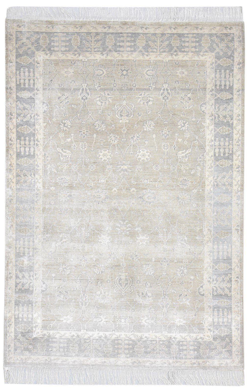 Silk Brown Rug 5' X 8' Persian Hand Knotted Oushak Oriental Room Size Carpet   7864804475029