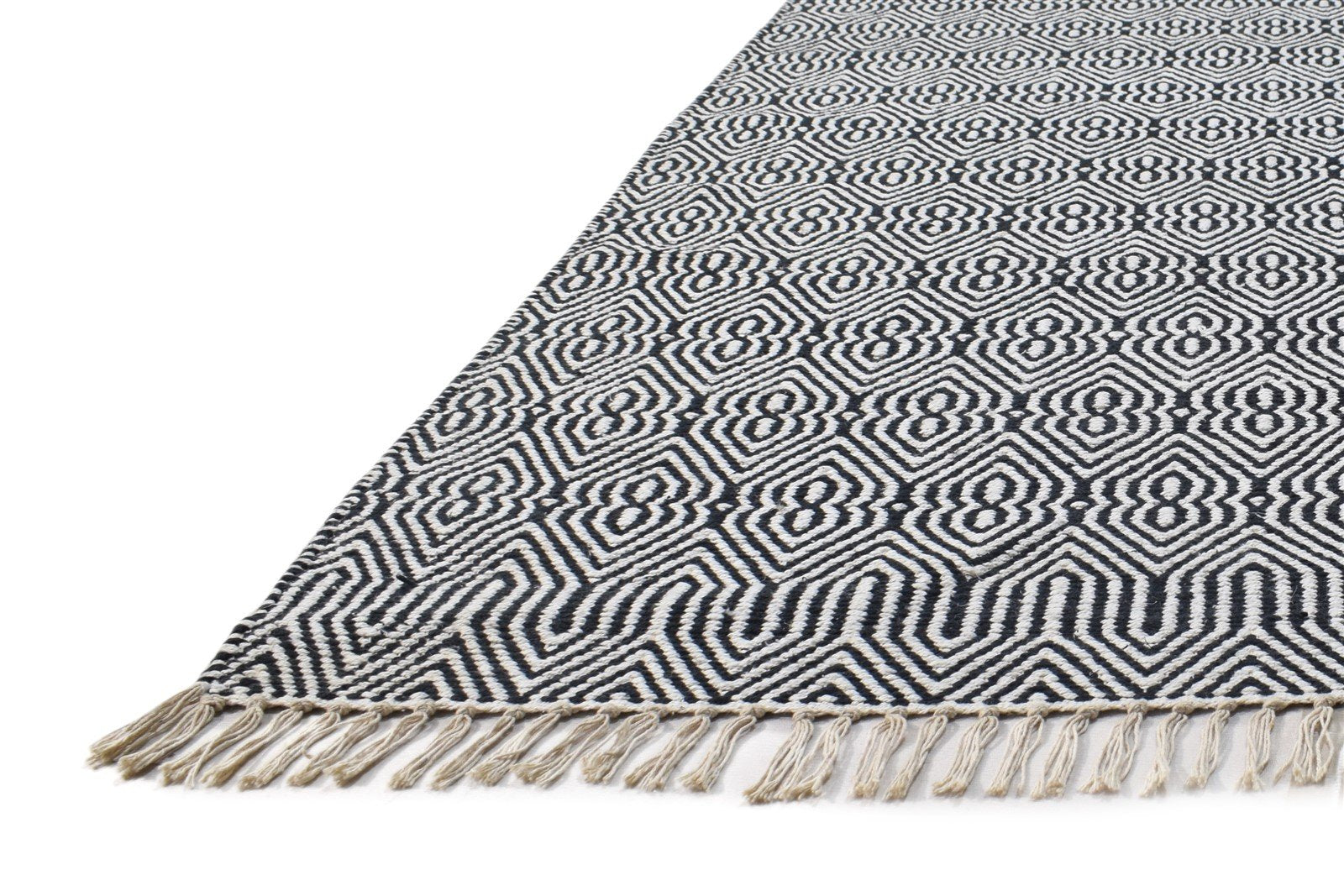 Silk Dark Grey Rug 4X7 Modern Dhurrie Scandinavian Geometric Room Size Carpet   7864471388309