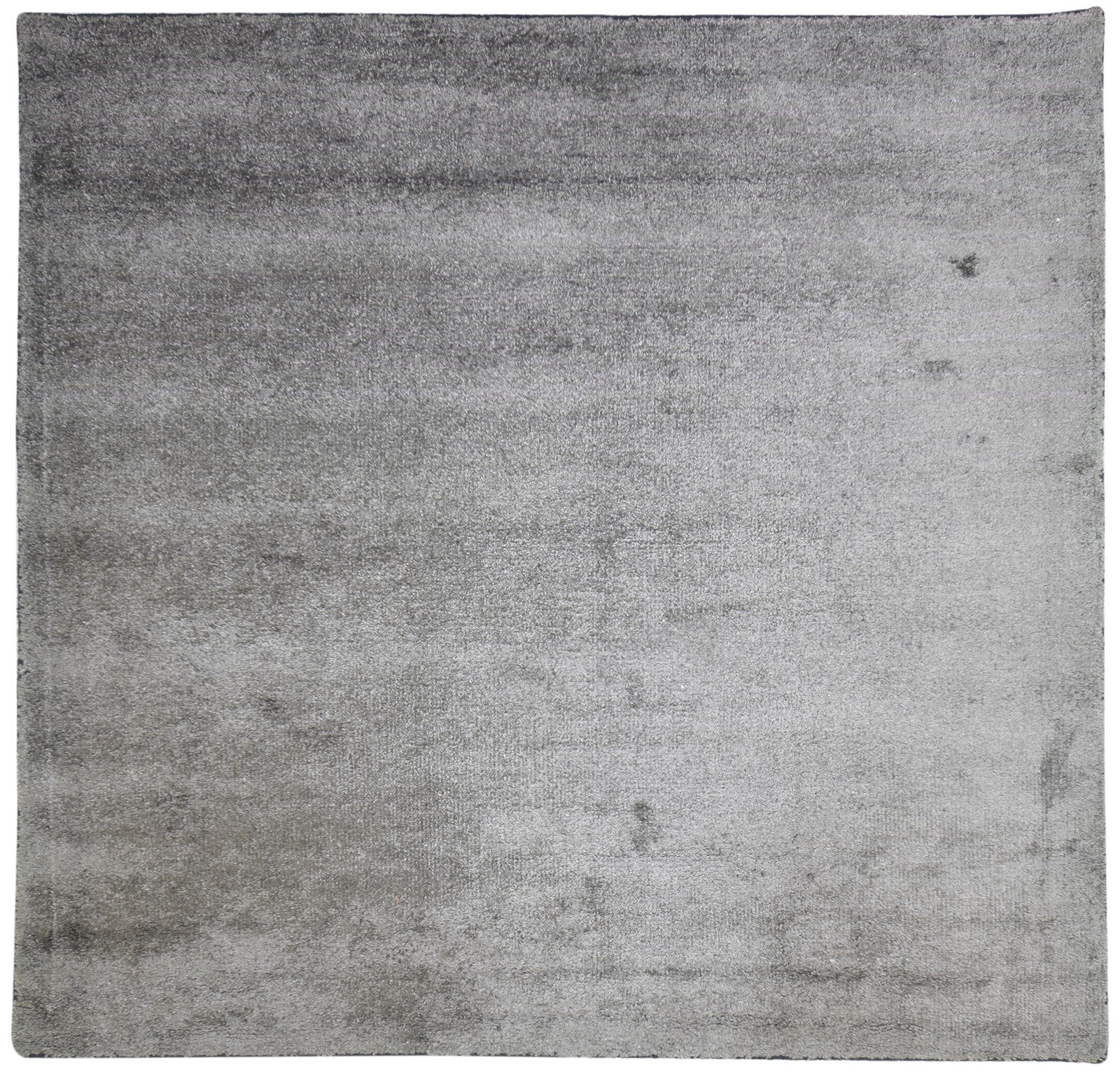 Silk Dark Grey Rug 8' X 8' Modern Hand Woven Scandinavian Solid Large Carpet   7864919687317