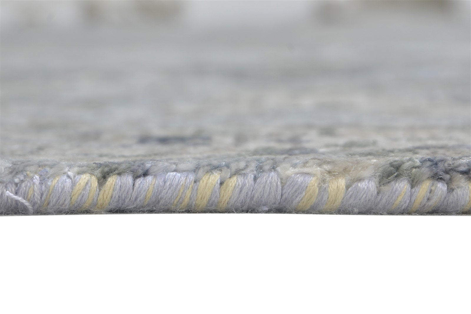 Silk Dark Grey Rug 9' X 12' Modern Hand Knotted Indian Abstract Large Carpet   7864321474709
