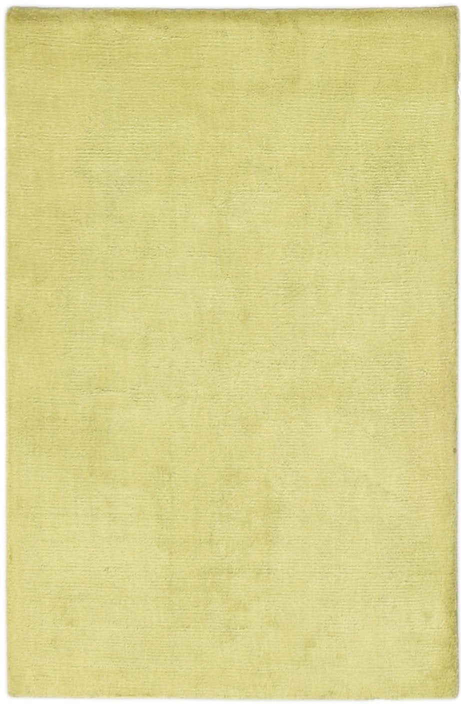 Silk Gold Rug 2' X 3' Modern Handloom Scandinavian Solid Small Carpet   7860697792661