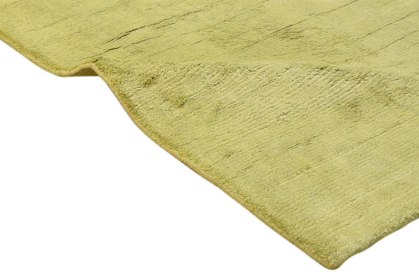 Silk Gold Rug 2' X 3' Modern Handloom Scandinavian Solid Small Carpet   7860697792661