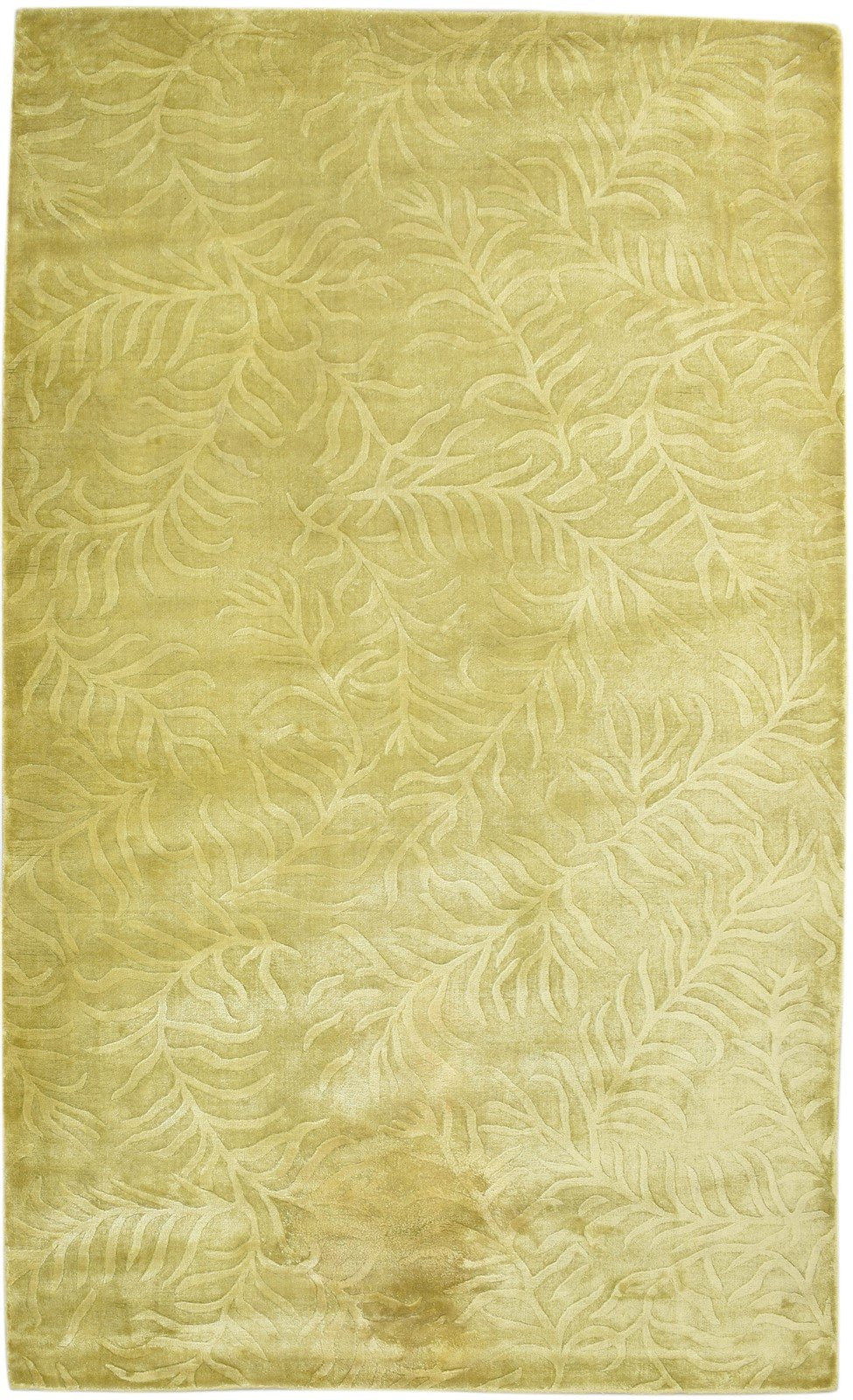 Silk Gold Rug 5' X 8' Modern Handloom French Floral Room Size Carpet   7860698644629