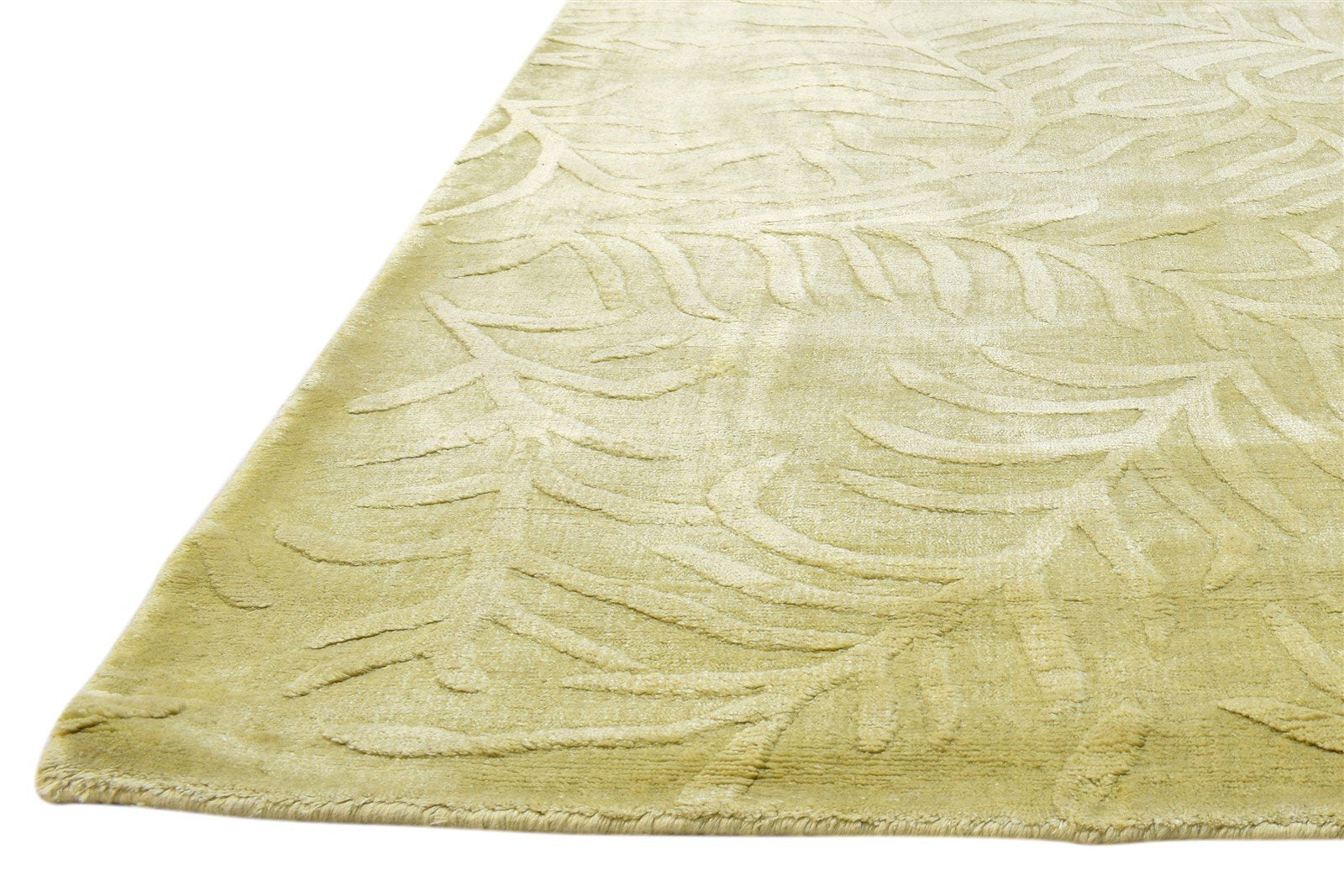 Silk Gold Rug 5' X 8' Modern Handloom French Floral Room Size Carpet   7860698644629