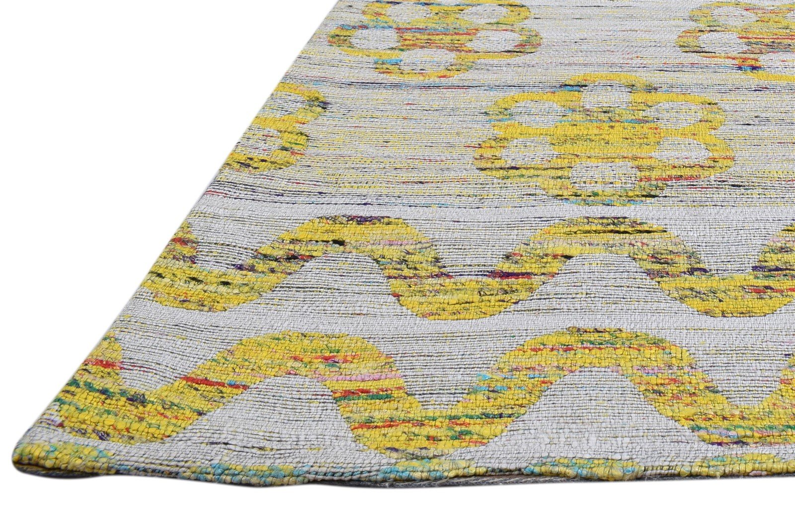 Silk Grey Rug 5' X 7' Modern Jacquard Loom Scandinavian Floral Room Size Carpet   7860700971157