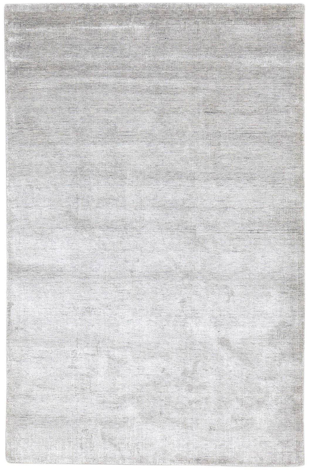 Silk Grey Rug 5' X 8' Modern Handloom Scandinavian Solid Room Size Carpet   7864448024725