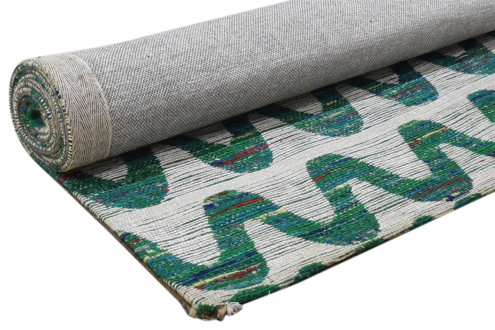 Silk Grey Rug 5' X 8' Modern Jacquard Loom Scandinavian Floral Room Size Carpet   7860700676245