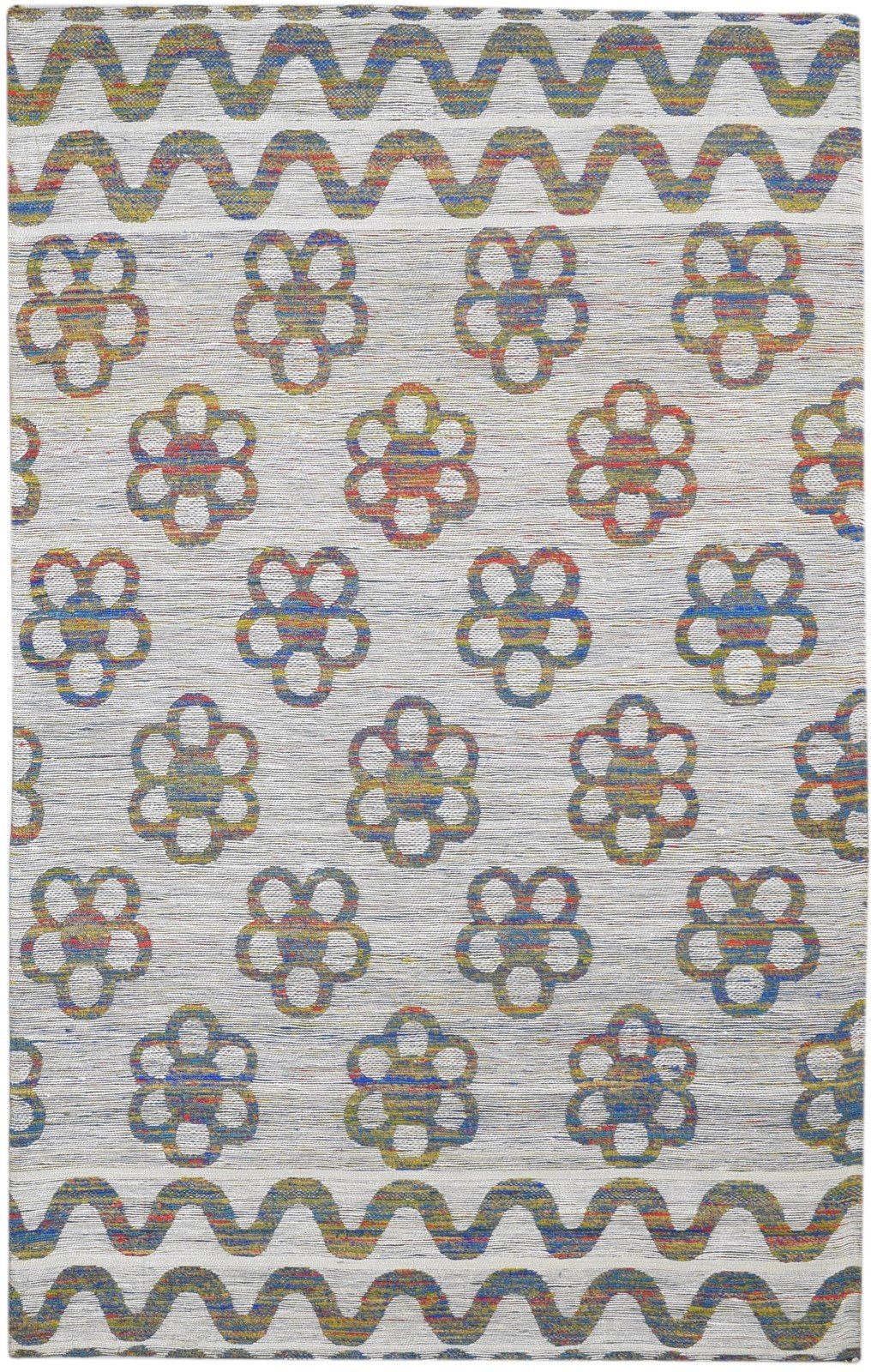 Silk Grey Rug 5' X 8' Modern Jacquard Loom Scandinavian Floral Room Size Carpet   7860700840085
