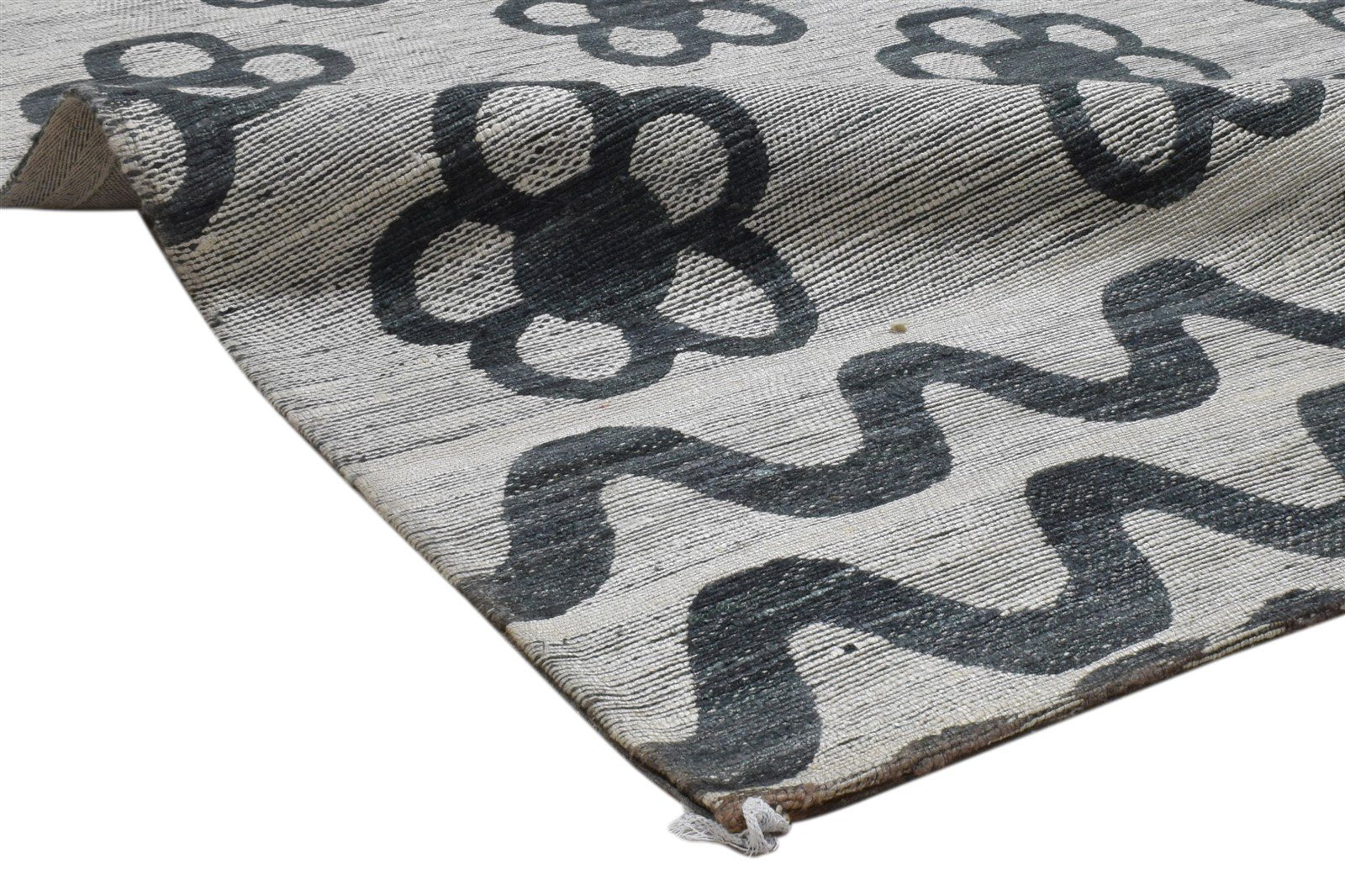 Silk Grey Rug 5' X 9' Modern Jacquard Loom Scandinavian Floral Room Size Carpet   7860699988117