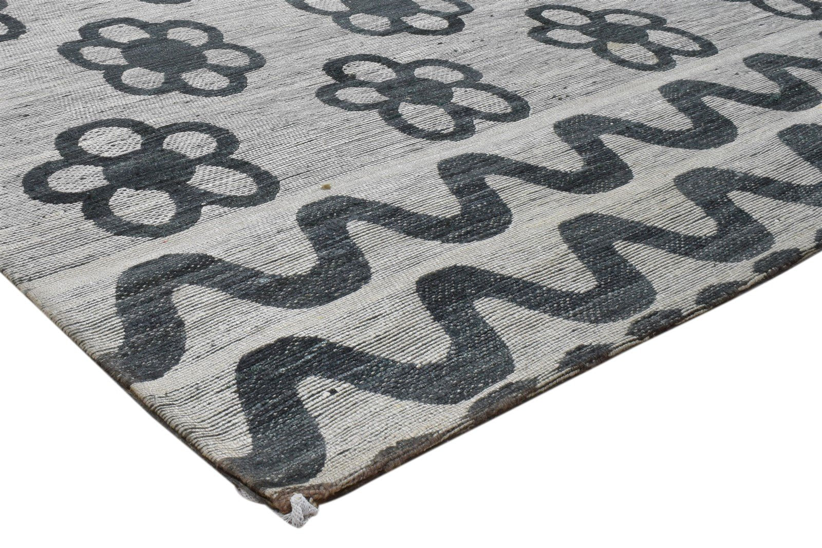 Silk Grey Rug 5' X 9' Modern Jacquard Loom Scandinavian Floral Room Size Carpet   7860699988117