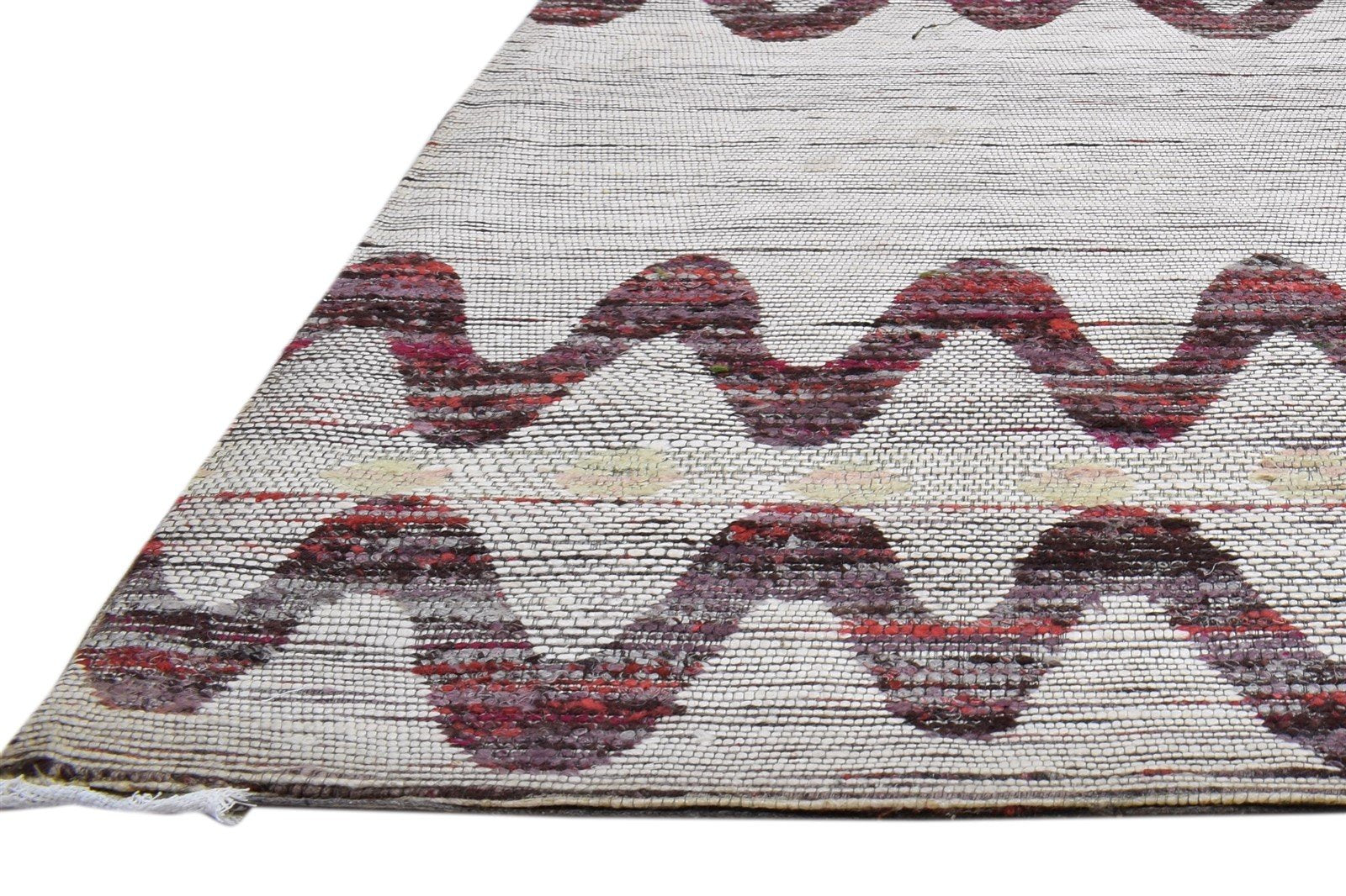 Silk Grey Rug 5X8 Modern Jacquard Loom Scandinavian Striped Room Size Carpet   7860700151957
