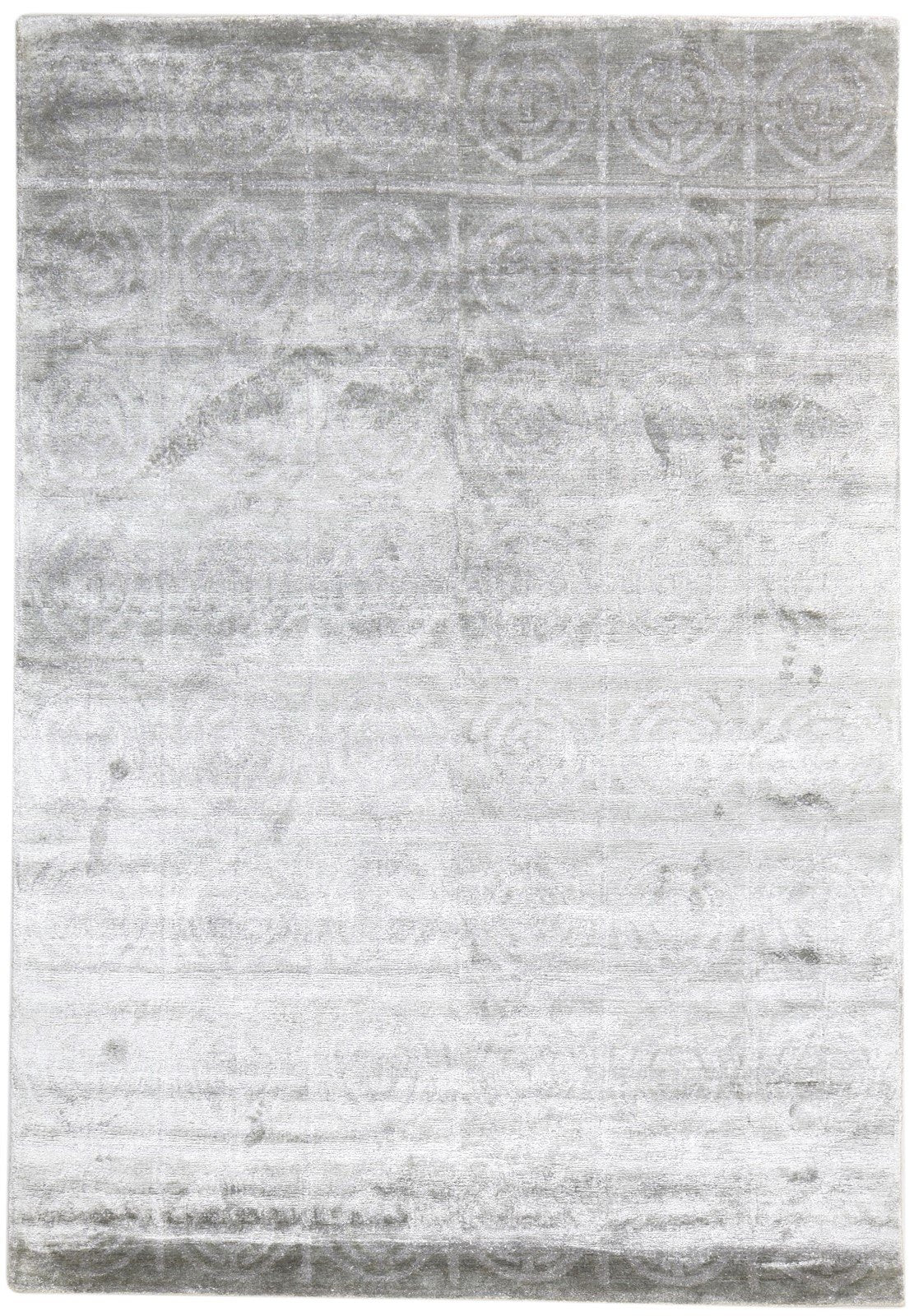 Silk Grey Rug 6' X 9' Modern Hand Knotted Scandinavian Nordic Room Size Carpet   7865066225813