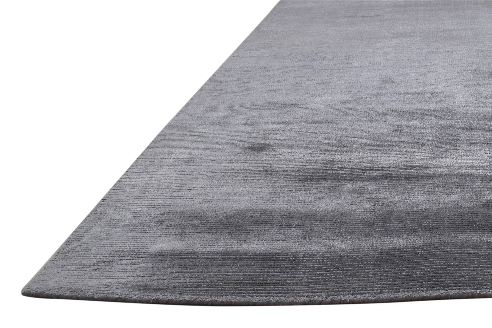 Silk Grey Rug 7' X 8' Modern Handloom Scandinavian Solid Large Carpet   7864362074261