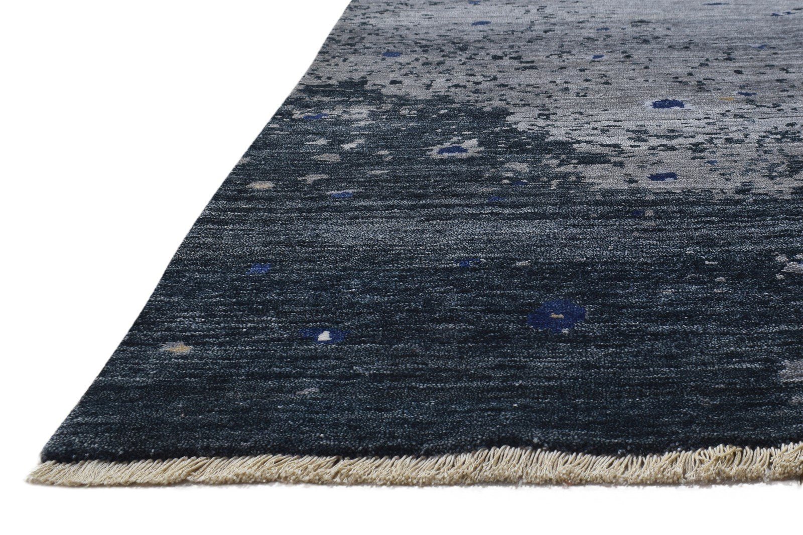 Silk Grey Rug 9' X 12' Modern Hand Knotted Indian Abstract Extra Large Carpet   7864321081493